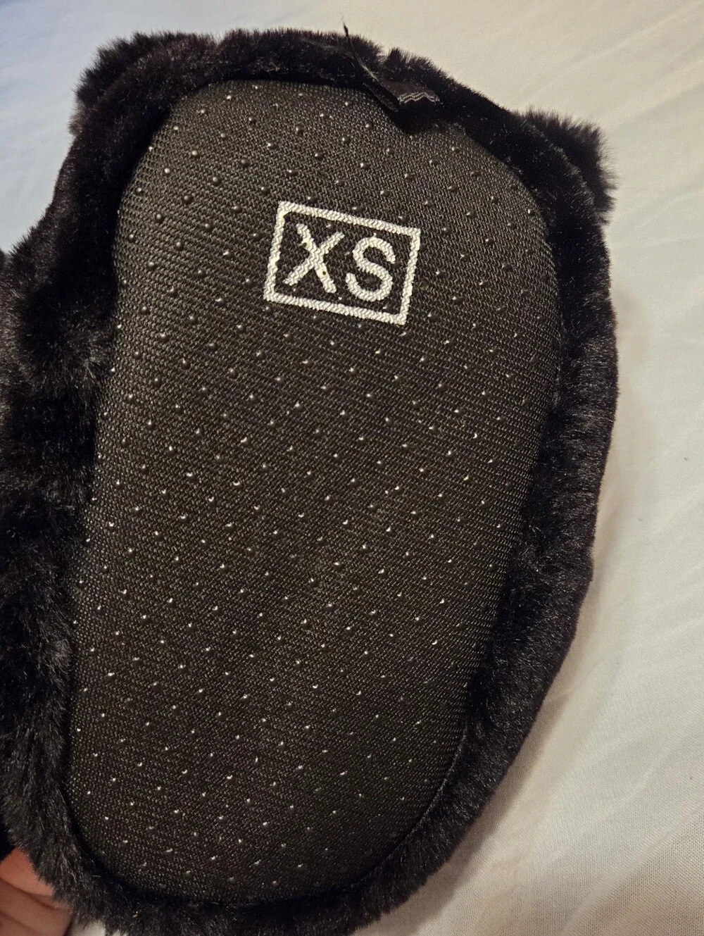 🦦5/$10🦦Black Cat Plush Slippers Kids Size XS Soft Fuzzy Animal House ShoesKeep